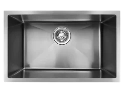 Essebagno Évier sous-plan en inox finition gun métal 1 bac à encastrer 76