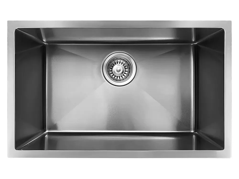 Essebagno Évier sous-plan en inox finition gun métal 1 bac à encastrer 76