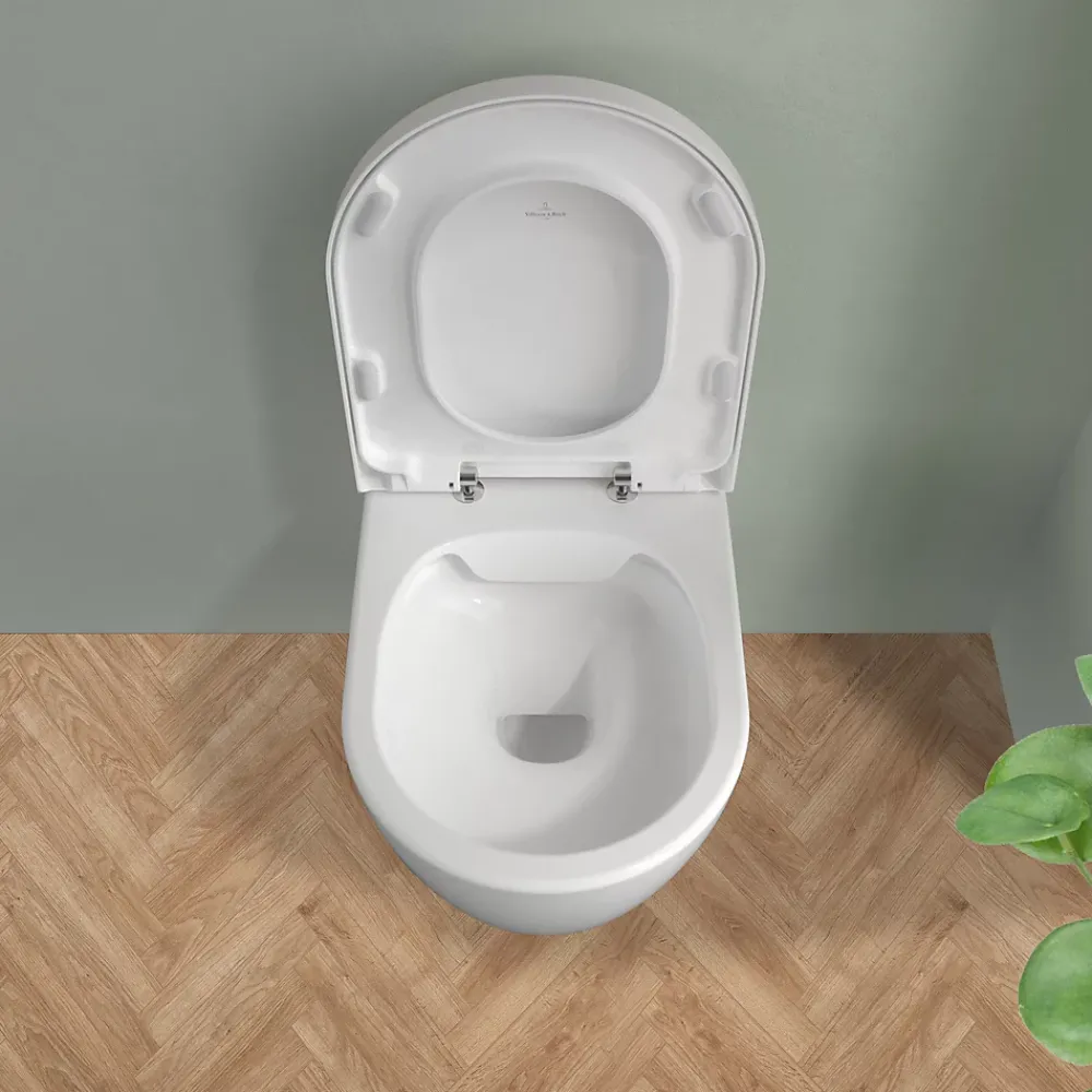 Abattant Wc|Villeroy & Boch Abattant amovible avec frein de chute (pour cuvette Arceau), Duroplast (8M31S101)