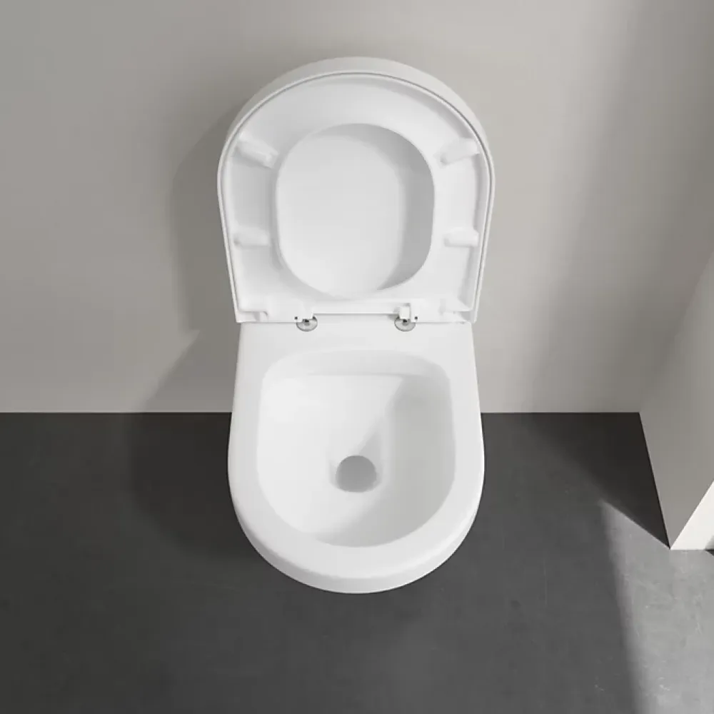 Villeroy & Boch Architectura, Combipack Cuvette suspendue à fond creux sans bride, avec abattant frein de chute