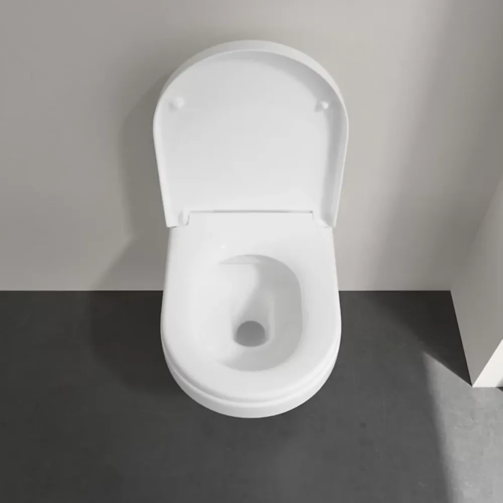 Villeroy & Boch Architectura, Combipack Cuvette suspendue à fond creux sans bride, avec abattant frein de chute