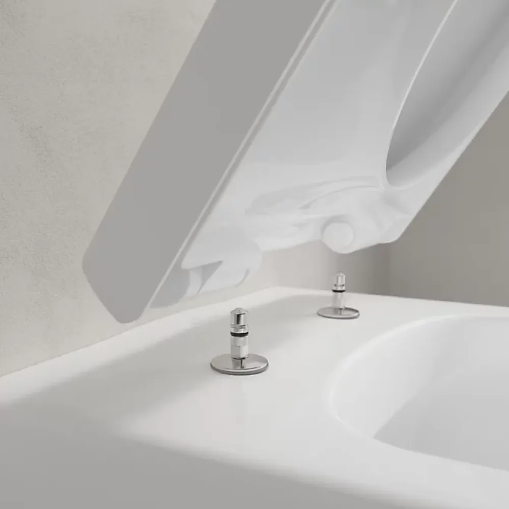 Villeroy & Boch Architectura, Combipack Cuvette suspendue à fond creux sans bride, avec abattant frein de chute
