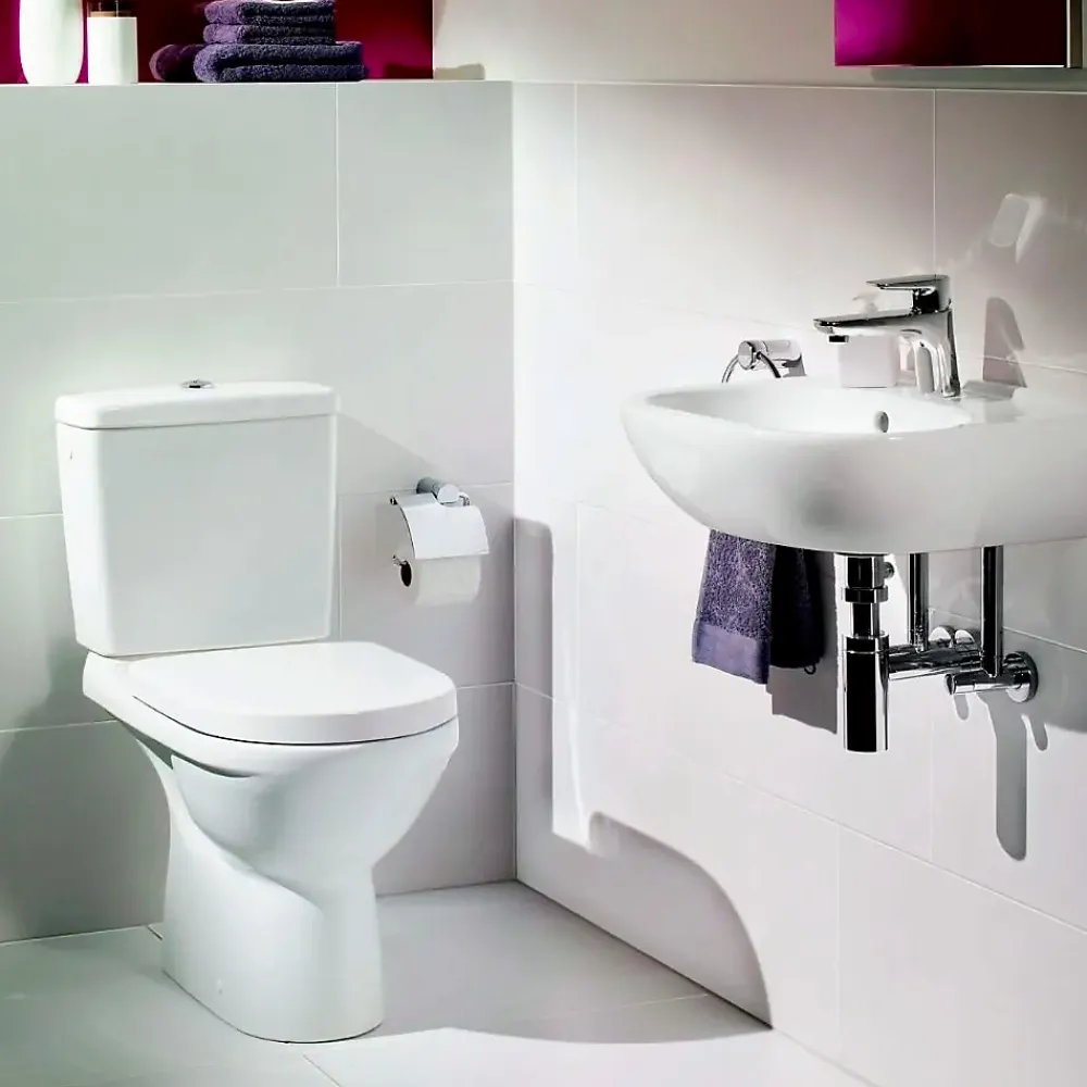 Villeroy & Boch O.novo, Combipack WC à poser sans bride modèle sur pied, céramique blanc