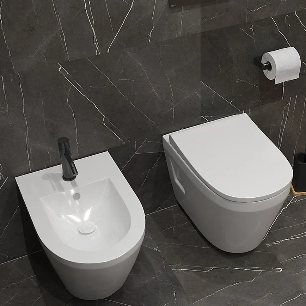 Bidet|Vitra Integra bidet suspendu et trop-plein, 35,5x54 cm, blanc (7042-003-0288)