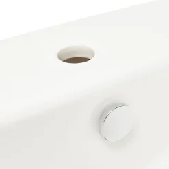 Lavabo|Vitra Integra Lavabo suspendu 50x43 cm avec trou pour robinetterie au milieu, Blanc (7048-003-0001)