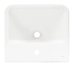 Lavabo|Vitra Integra Lavabo suspendu 50x43 cm avec trou pour robinetterie au milieu, Blanc (7048-003-0001)