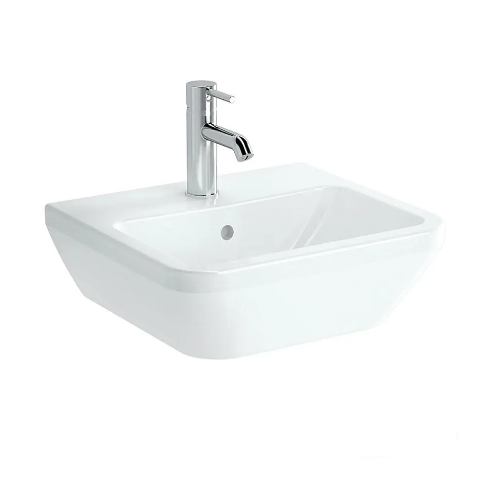 Lavabo|Vitra Integra Lavabo 45x40 cm avec trou pour robinetterie au milieu, Blanc (7047-003-0001)