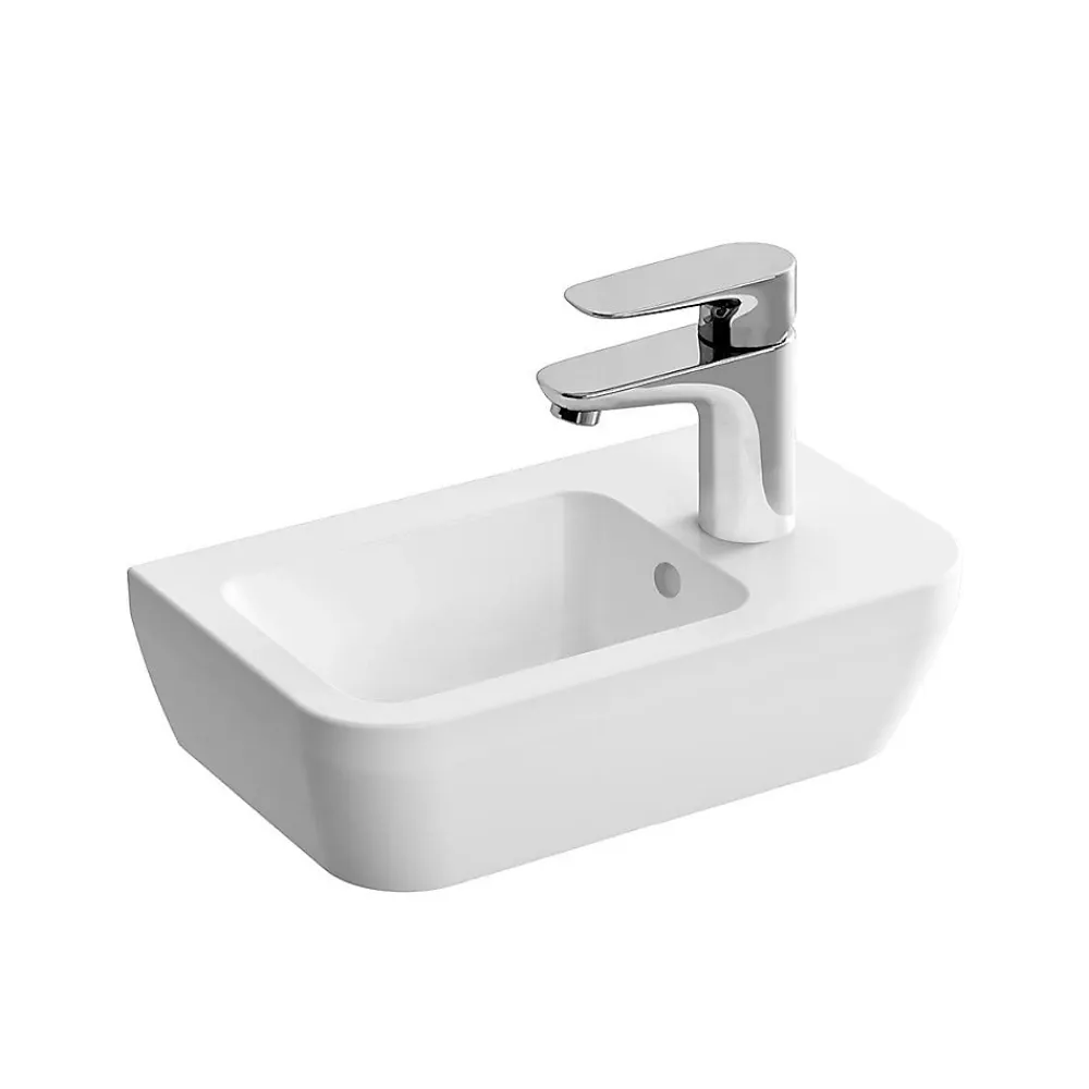 Lavabo|Vitra Integra Lave-mains 37x22 cm avec trou pour robinetterie sur la droite, Blanc (7091-003-0029)