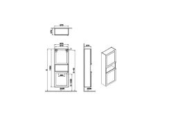 Armoire De Salle De Bains|Vitra Meuble de salle de bain bas Root 55x155x25 cm bleu mat (ROOTCN55TM)