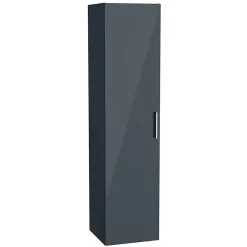 Armoire De Salle De Bains|Vitra Mia armoire 145x35x35 cm pour salle de bain, porte softclose, anthracite brillant (MIAV35A)