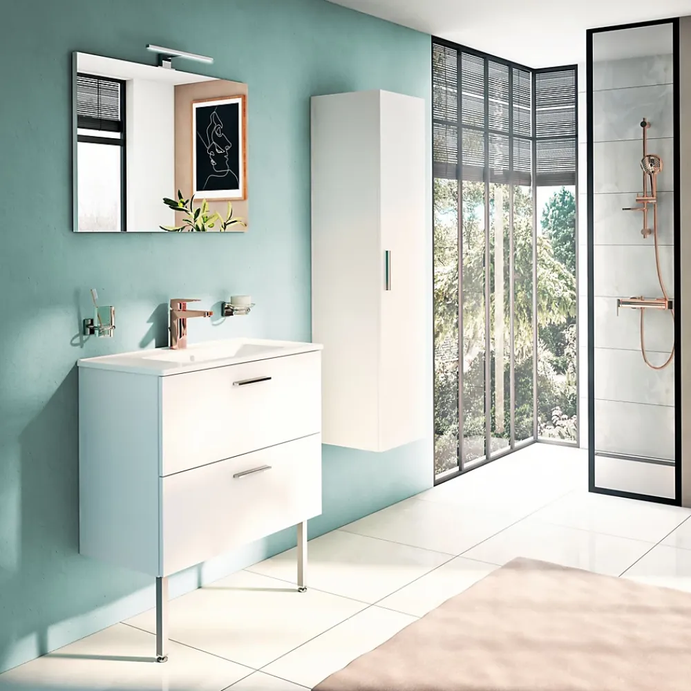 Vitra Bliss set de douche Cuivre (douchette, flexible et barre)
