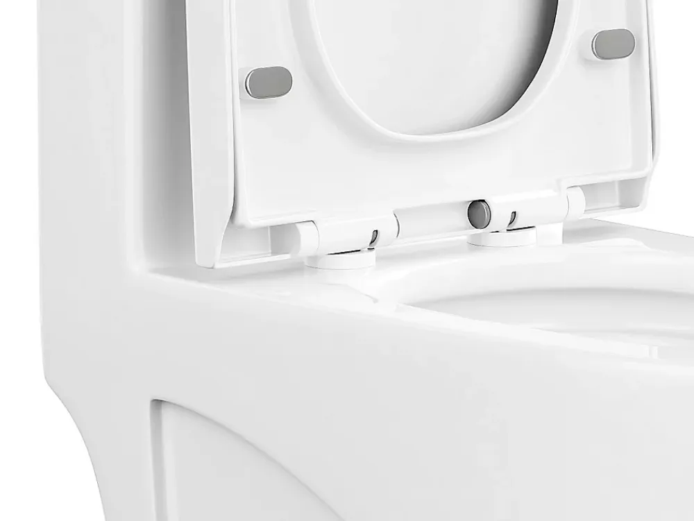 Wc À Poser|Vente-unique WC à poser blanc brillant en céramique - Evacuation verticale - NAGILAM