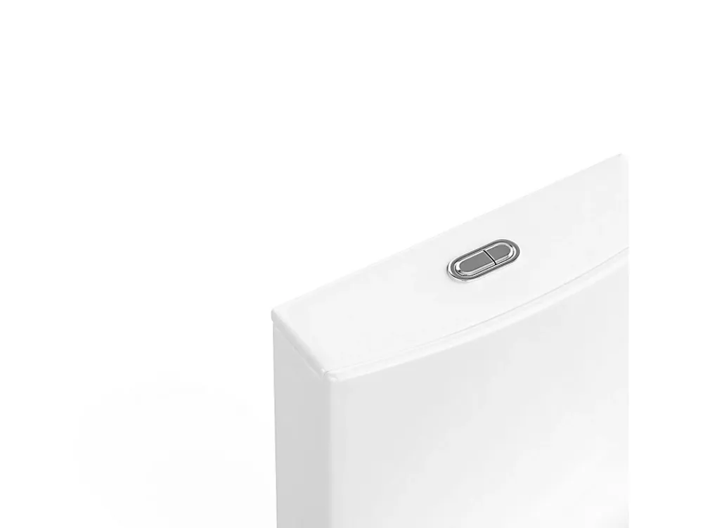 Vente-unique WC à poser blanc brillant en céramique - Evacuation horizontale - NAGILAM