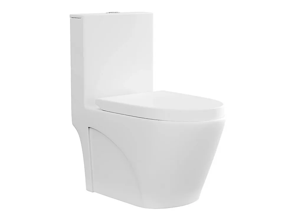 Wc À Poser|Vente-unique WC à poser blanc mat en céramique - Evacuation horizontale - NAGILAM