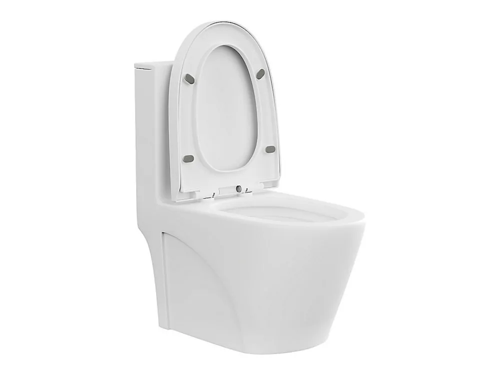 Wc À Poser|Vente-unique WC à poser blanc mat en céramique - Evacuation horizontale - NAGILAM