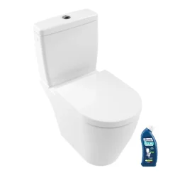 Wc À Poser|Villeroy & Boch WC à poser compact sans bride sortie horizontale VILLEROY ET BOCH Avento avec abattant frein de chute + Nettoyant