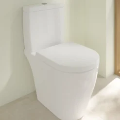 Wc À Poser|Villeroy & Boch WC à poser compact sans bride sortie horizontale VILLEROY ET BOCH Avento avec abattant frein de chute + Nettoyant