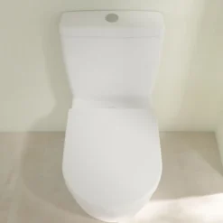 Wc À Poser|Villeroy & Boch WC à poser compact sans bride sortie horizontale VILLEROY ET BOCH Avento avec abattant frein de chute