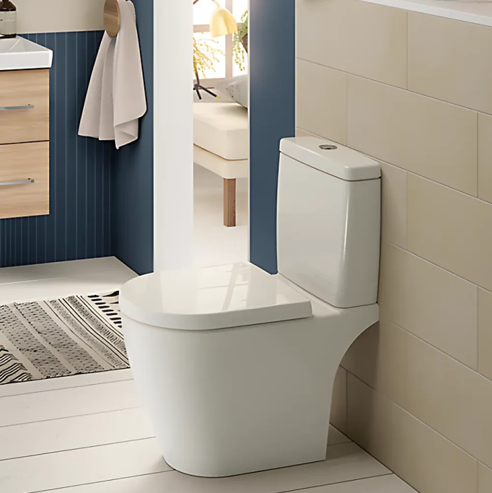 Villeroy & Boch WC à poser compact sans bride VILLEROY ET BOCH Avento avec abattant