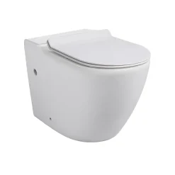 Wc À Poser|Ceramia WC à poser sans bride en céramique avec abattant SoftClose + réservoir de chasse, alimentation latérale, blanc (CEPX030RREXVP)
