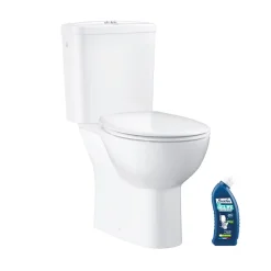Wc À Poser|Grohe WC à poser sans bride Bau Ceramic avec abattant frein de chute declipsable + nettoyant Briochin