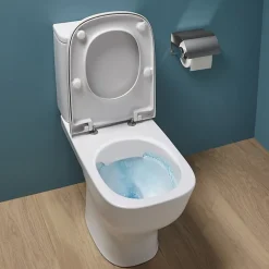 Wc À Poser|Jacob Delafon WC à poser sans bride sortie horizontale Struktura avec abattant + Tabouret physiologique blanc