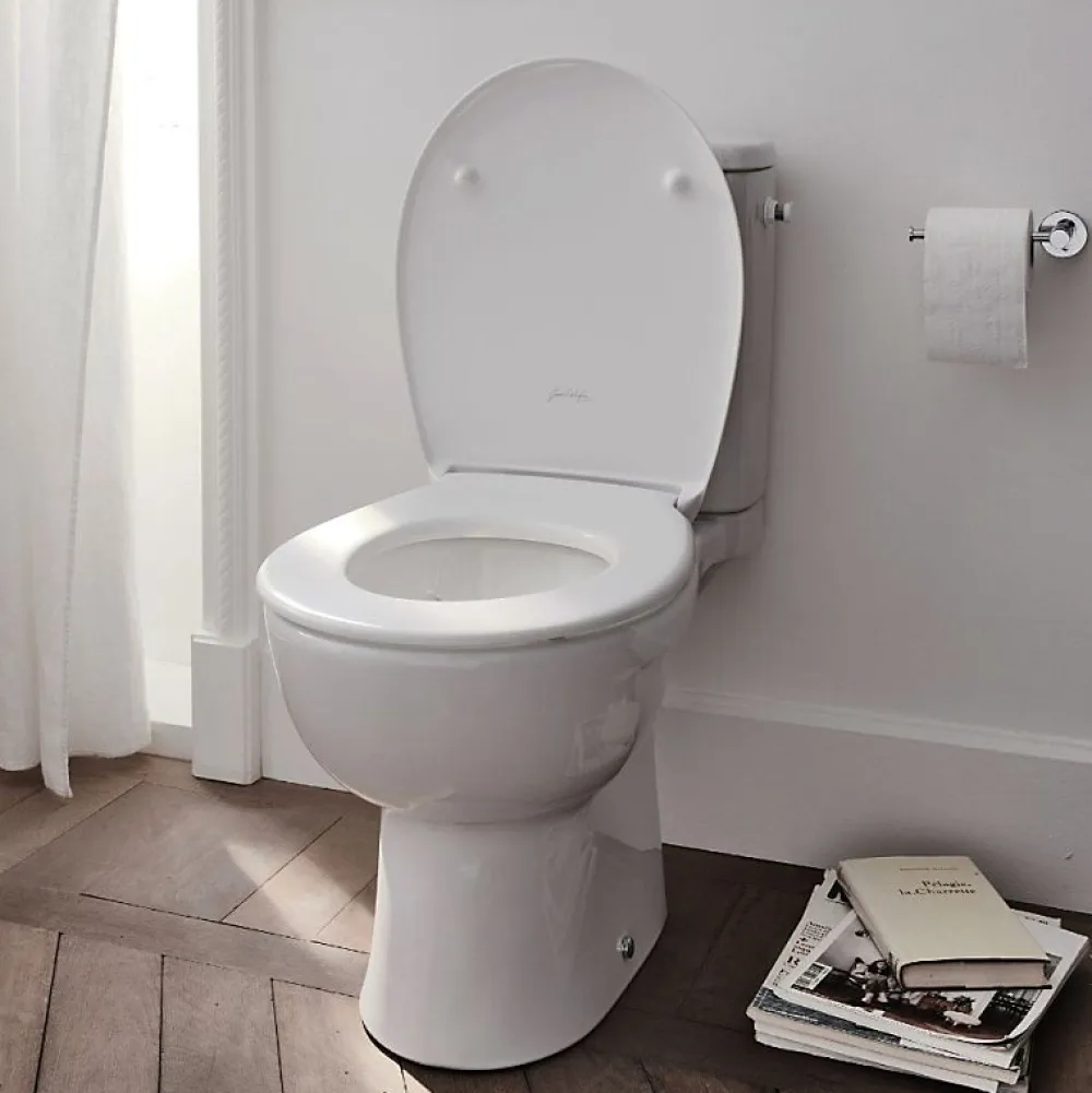 Wc À Poser|Jacob Delafon WC à poser sans bride sortie horizontale Gaspard avec abattant frein de chute et déclipsable + gel WC
