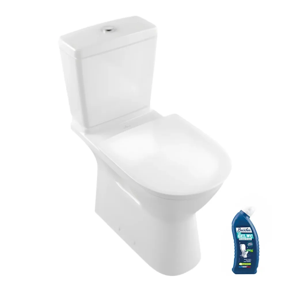 Wc À Poser|Villeroy & Boch WC à poser sans bride sortie horizontale O.novo Directflush avec abattant frein de chute + nettoyant