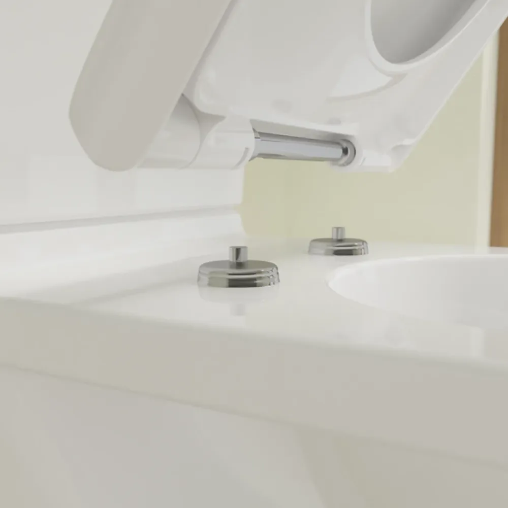 Villeroy & Boch WC à poser sans bride surélevé sortie horizontale O.novo avec abattant frein de chute + Nettoyant