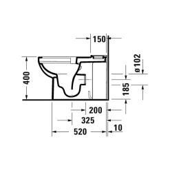 Duravit WC à poser sortie horizontale No.1 avec abattant frein de chute
