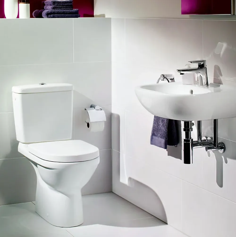 Villeroy & Boch WC à poser sortie verticale O.novo avec abattant frein de chute + nettoyant