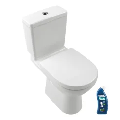 Villeroy & Boch WC à poser VILLEROY ET BOCH O.novo avec abattant frein de chute déclipsable + nettoyant Briochin