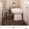 Watermatic WC au sol Sanibroyeur à relevage intégrée cuvette compacte 54,5x36 raccordement 1 lave-mains inclus W20SP Silence blanc