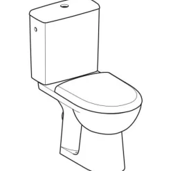 Geberit WC au sol sans bride SH Renova + abattant fermeture ralentie et déclipsable