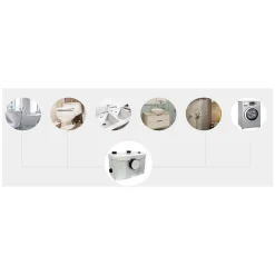 Bsf wc Broyeur adaptable 600 watts, Broyeur toilette -100 pour salle de bain ou WC, marque Française