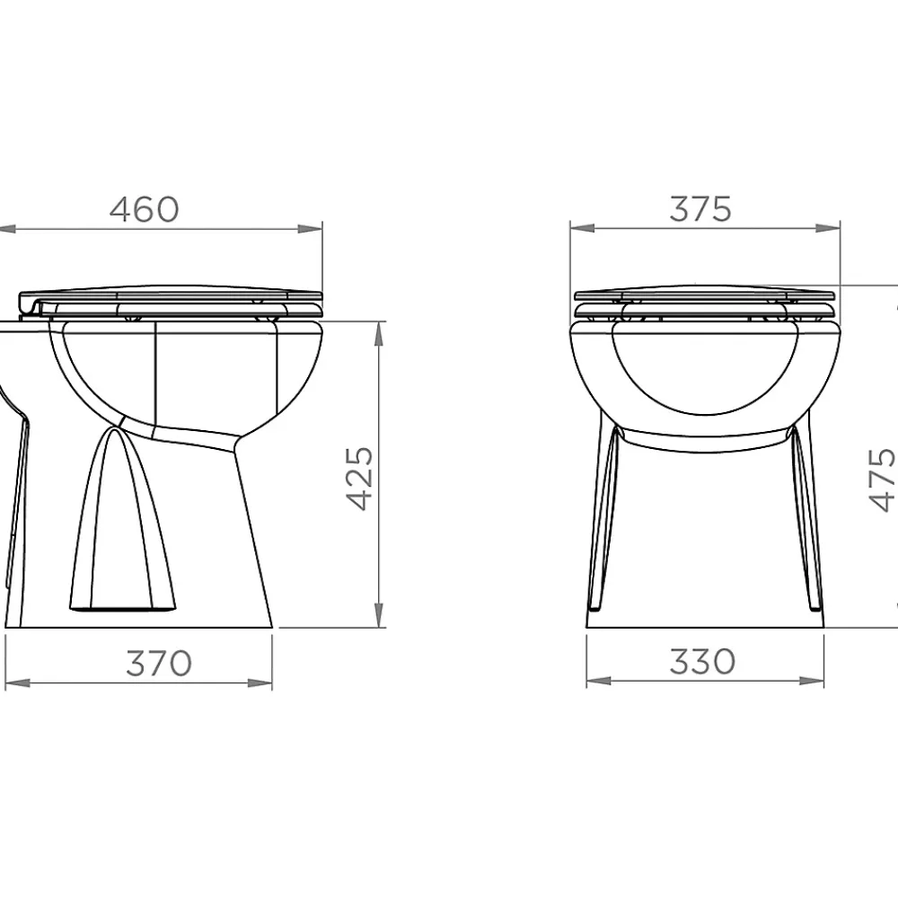 Setsan C WC broyeur compact puissance 500 W l.3670 x P.500 x H.460 mm