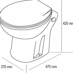 Wc Chimique Et Broyeur|Nature Pro WC Broyeur Intégré - Broyeur WC avec WC à Poser Inclus - Sans Réservoir de Chasse - 42 x 37 x 47 cm - Made in France - Blanc