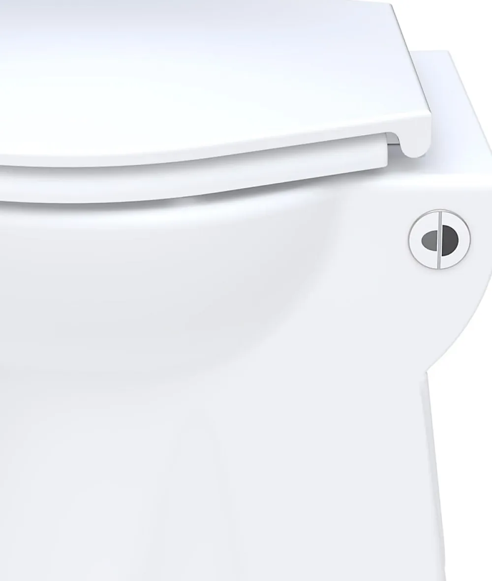 Wc Chimique Et Broyeur|Nature Pro WC Broyeur Intégré - Broyeur WC avec WC à Poser Inclus - Sans Réservoir de Chasse - 42 x 37 x 47 cm - Made in France - Blanc