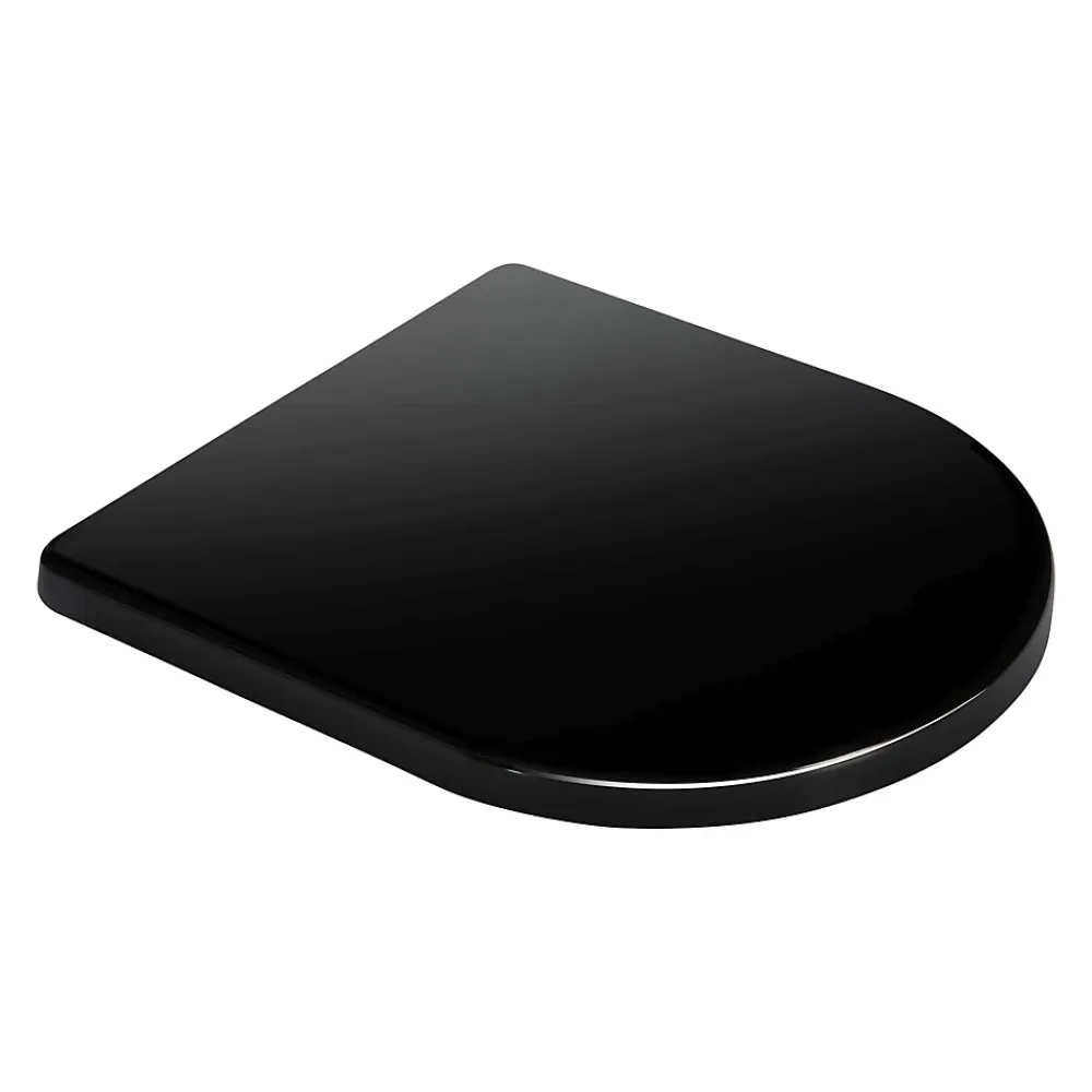 Abattant Wc|Schulte Wc Déclipsable - Avec Frein De Chute - Lunette Et Couvercle - Duroplast - Noir Mat