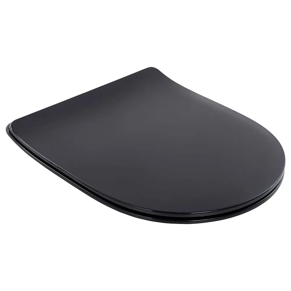 Schulte Wc Déclipsable - Avec Frein De Chute - Lunette Et Couvercle - Duroplast - Noir