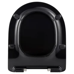 Schulte Wc Déclipsable - Avec Frein De Chute - Lunette Et Couvercle - Duroplast - Noir