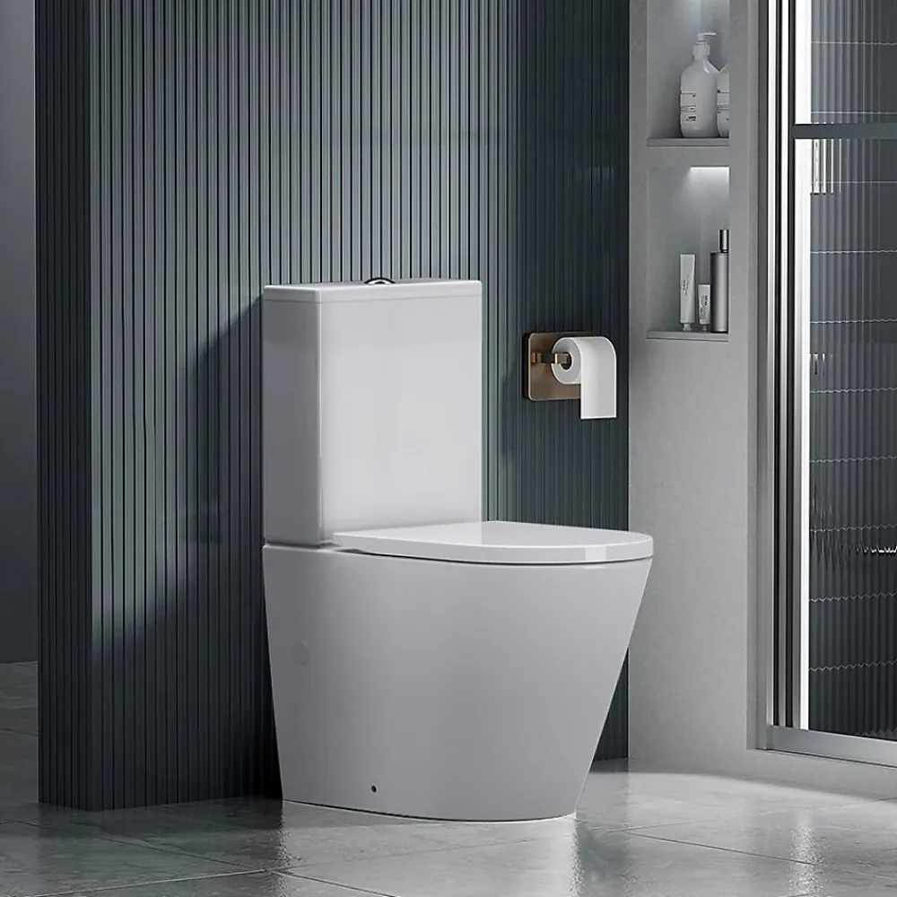 Dileci WC en Céramique Blanche à poser - Design moderne