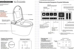 Wc Japonais|Toptoilet WC Japonais Suspendu Crystal Ultimate