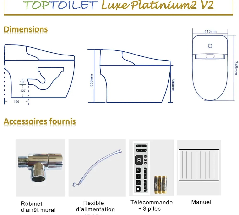Wc Japonais|Toptoilet WC japonais Luxe Platinium 2
