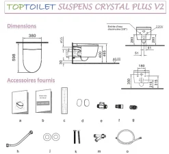 Wc Japonais|Toptoilet Wc Lavant suspendu Crystal Plus 2
