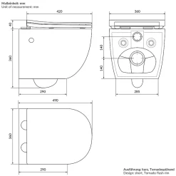 Wc Suspendu|Luxebath WC suspendu chasse d'eau tornado nano fonction bidet noir mat Softclose