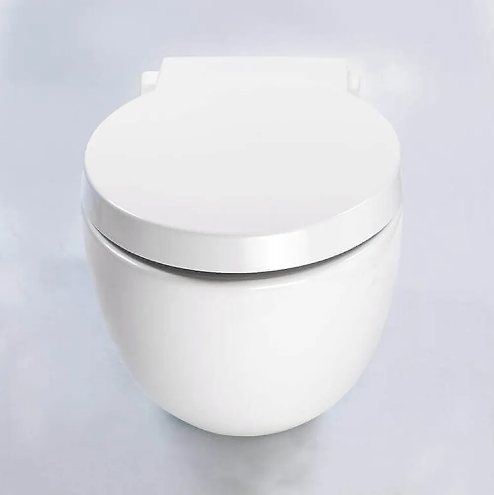 Wc Suspendu|Rue Du Bain WC Suspendu Compact Avec Abattant Céramique Blanc - 50x41 cm - Charm