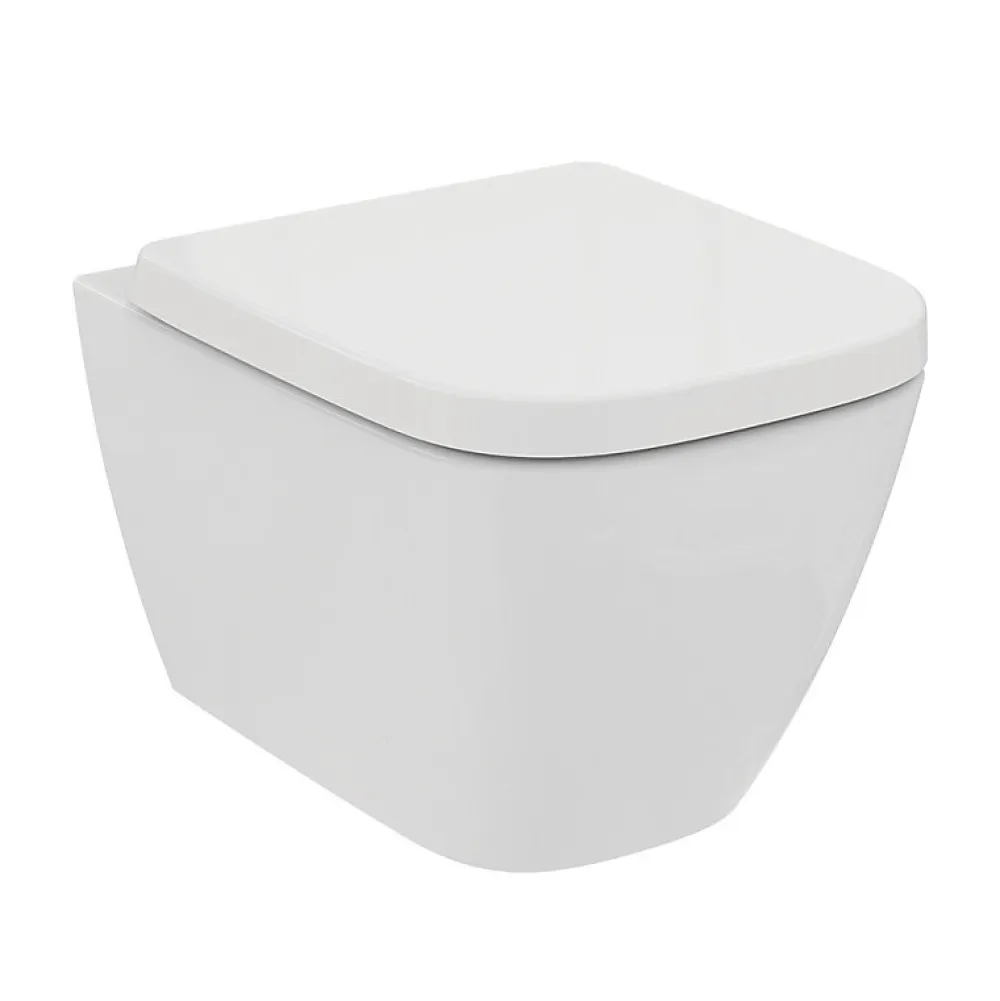 Ideal Standard WC suspendu compact sans bride I.Life S RimLS+ avec abattant frein de chute