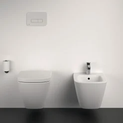 Ideal Standard WC suspendu compact sans bride I.Life S RimLS+ avec abattant frein de chute