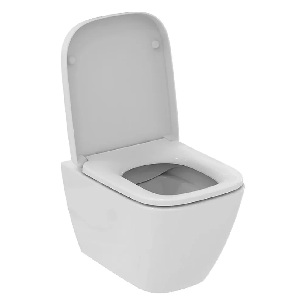 Ideal Standard WC suspendu compact sans bride I.Life S RimLS+ avec abattant frein de chute